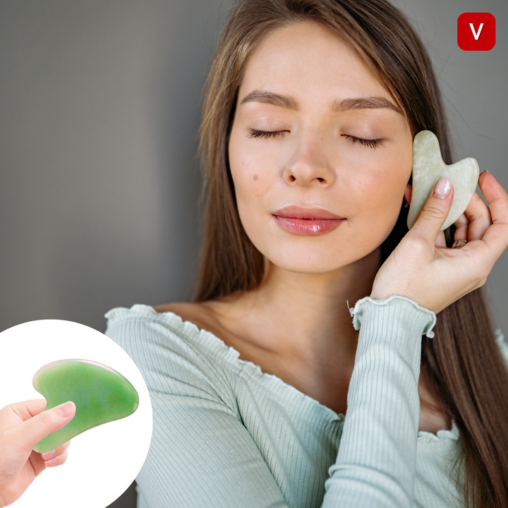 Gua Sha Raspador Ágata Verde - Ventosa Shop